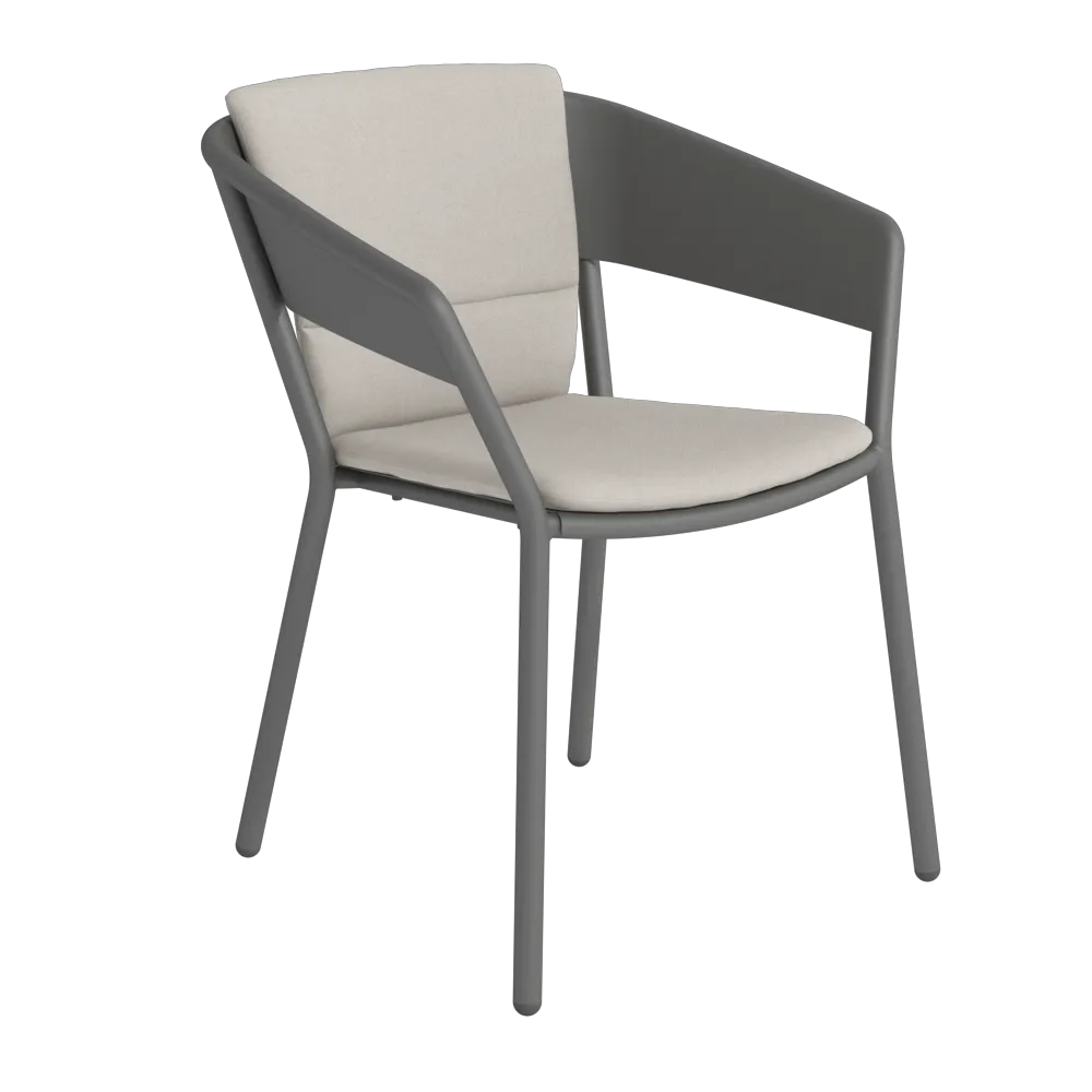 Altea armchair alu cole - Body cushion agora fossil