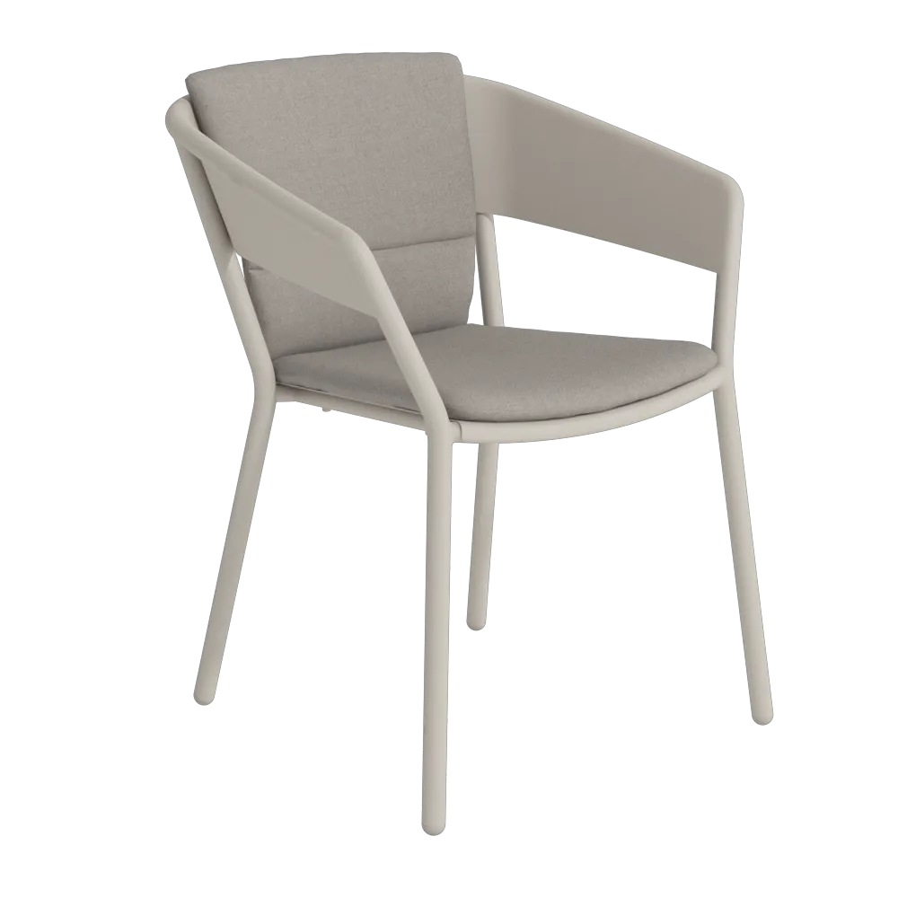 Altea armchair alu sand - Body cushion agora taupe