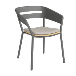 Altea Armlehnstuhl Cole mit Teak-Sitz / Sitzkissen Agora Fossil