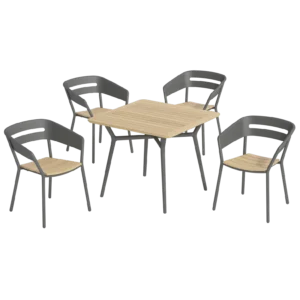 Altea Set Quadratisch 90 Aluminium Cole / Teak